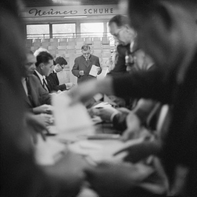 Leopold Figl auf dem ÖVP-Parteitag 1963, © IMAGNO/Barbara Pflaum