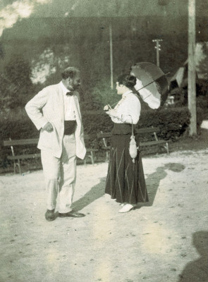 Gustav Klimt mit Friederike Maria Beer-Monti, © IMAGNO/Austrian Archives