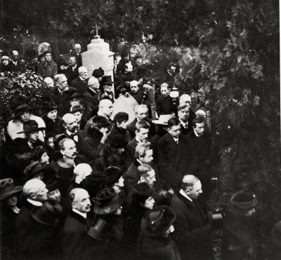 Gustav Klimts Begräbnis am 9. Februar 1918, © IMAGNO/Austrian Archives