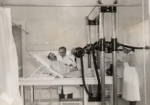 Moderner Röntgenbestrahlungsstuhl