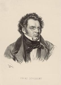 Franz Schubert. Lithographie von Josef Kriehuber