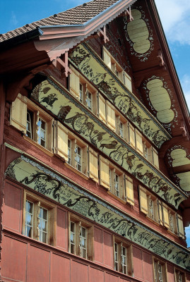 Holzhaus in Krumbach im Bregenzerwald, © IMAGNO/Gerhard Trumler