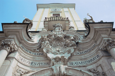 Hauptportal des Benediktiner-Stiftes in Lambach, © IMAGNO/Gerhard Trumler