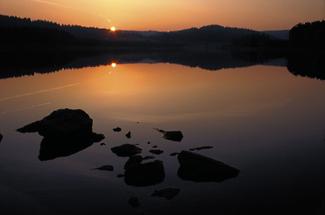 Sonnenuntergang im Waldviertel