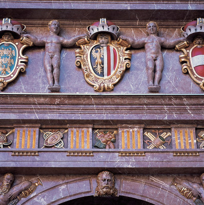 Das Wappen Oberösterreichs am Linzer Landhaus, © IMAGNO/Austrian Archives