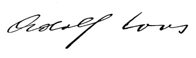 Signatur von Adolf Loos, © IMAGNO/Austrian Archives