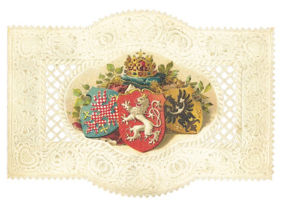 Balleinladungskarte mit den Wappen von Böhmen, Mähren und Schlesien, © IMAGNO/Austrian Archives