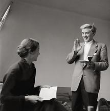 Oskar Werner bei der Probe