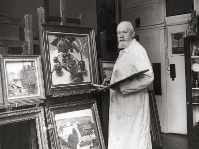 Carl Moll in seinem Wiener Atelier, © IMAGNO/Austrian Archives