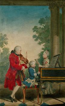 Leopold Mozart mit Wolfgang Amadeus und Nannerl