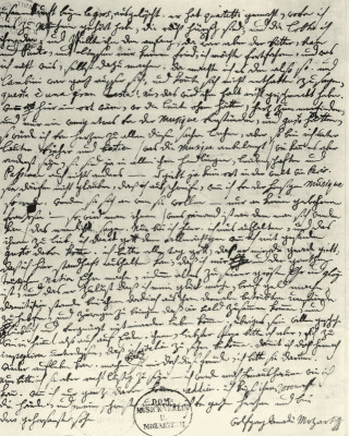 Brief von W. A. Mozart, © IMAGNO/Austrian Archives