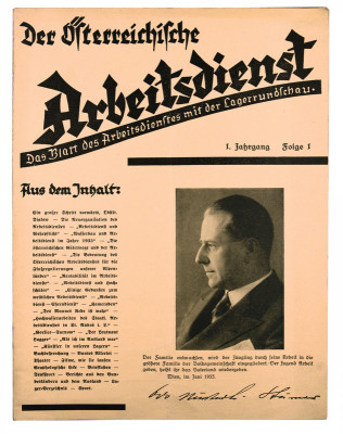 Titelblatt: Der österreichische Arbeitsdienst, © IMAGNO/Austrian Archives