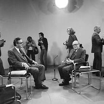 Bruno Kreisky und Josef Taus bei einer TV-Konfrontation