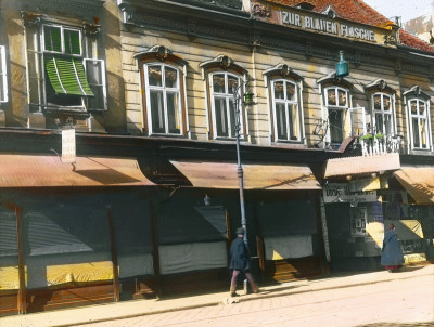 Das berühmte Wirtshaus 'Zur blauen Flasche', © IMAGNO/Öst. Volkshochschularchiv