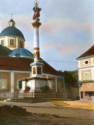 Mariensäule auf dem Hauptplatz in Pöllau, © IMAGNO/Öst. Volkshochschularchiv