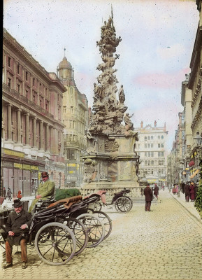 Der Graben mit Fiakern und der Pestsäule, © IMAGNO/Öst. Volkshochschularchiv