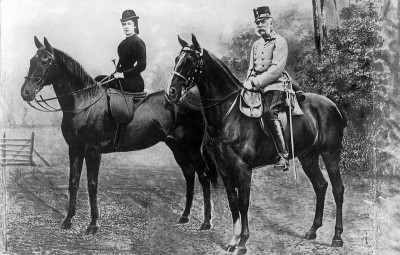 Das Kaiserpaar Franz Joseph I und Elisabeth zu Pferd, © IMAGNO/ÖNB