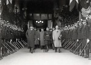 Benito Mussolini, Kurt Schuschnigg, Gyula Gömbös