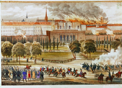 Revolution 1848: kaiserliche Truppen beim Gegenangriff, © IMAGNO/Austrian Archives (AA)