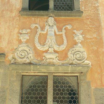 Barocke Skulptur über einem Portal der Riegersburg, © IMAGNO/Gerhard Trumler