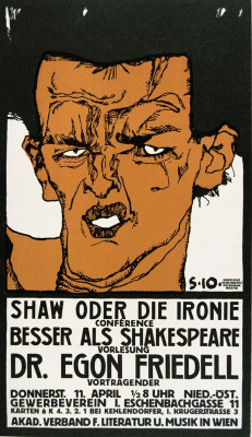Plakat für die Conférence Shaw oder die Ironie, © IMAGNO/Austrian Archives