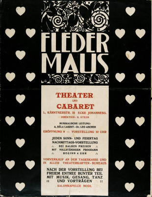 Programm des Cabaret Fledermaus, © Austrian Archives