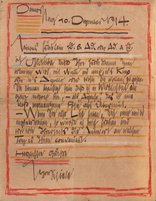 Brief von Egon Schiele, © IMAGNO/Austrian Archives