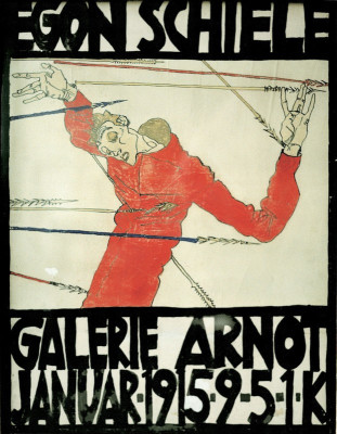 Plakat für Schieles Ausstellung in der Galerie Arnot, © IMAGNO/Wien Museum