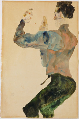 Egon Schiele. Selbstbildnis mit erhobenen Armen, © IMAGNO/Austrian Archives