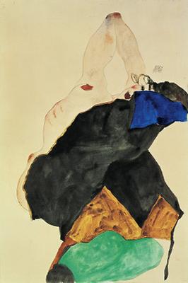 Mädchen mit gehobenen Ellenbogen | Schiele, Egon | Bilder im Austria-Forum