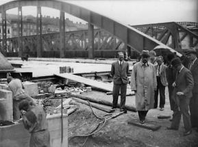 Arbeiten an der Rotundenbrücke