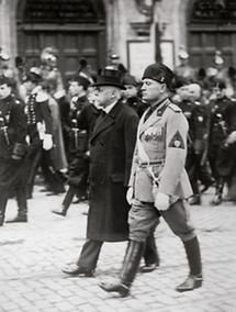 Benito Mussolini und Kanzler Johann Schober