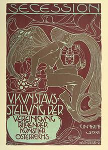 Plakat für die V. Kunstausstellung der Wiener Secession