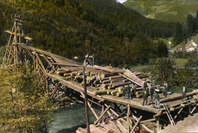 Talstation der Holzseilbahn in Schwarzau im Gebirge, © IMAGNO/Öst. Volkshochschularchiv