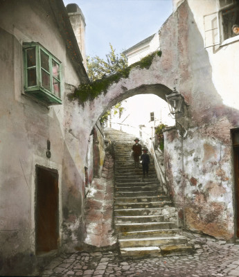 Die Rugenstiege in Stein an der Donau, © IMAGNO/Öst. Volkshochschularchiv