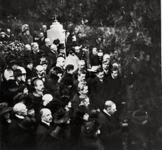 Gustav Klimts Begräbnis am 9. Februar 1918