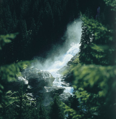 Die Krimmler Wasserfälle in den Hohen Tauern, © IMAGNO/Gerhard Trumler