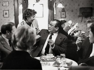 Josefine Hawelka und Friedrich Torberg im Cafe Hawelka, © IMAGNO/Franz Hubmann