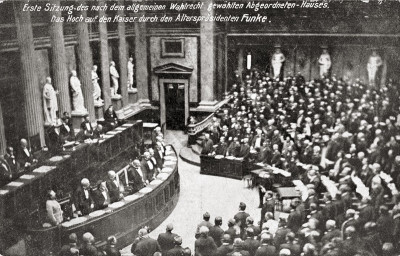 Parlamentssitzung des neuen Reichrates, © IMAGNO/Austrian Archives