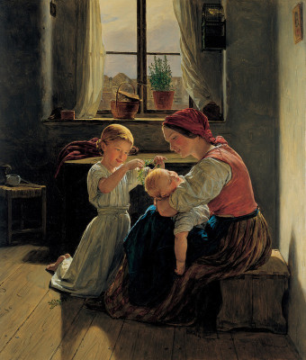 Mutter mit zwei Kindern, © IMAGNO/Austrian Archives