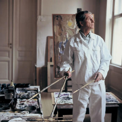 Max Weiler in seinem Atelier 1996, © IMAGNO/Franz Hubmann