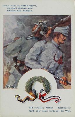 Offizielle Karte für das Rote Kreuz/Kriegsfürsorgeamt/Kriegshilfsbüro, © IMAGNO/Archiv Jontes