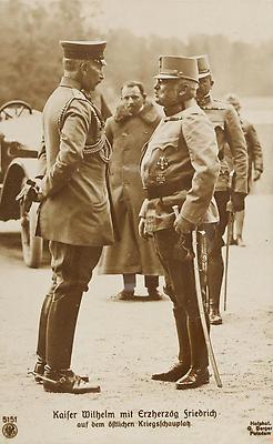 Kaiser Wilhelm II. mit Erzherzog Friedrich, © IMAGNO/Archiv Jontes