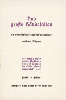 Das grosse Händefalten, © IMAGNO/Austrian Archives