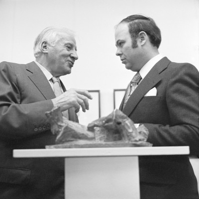 Fritz Wotruba und Peter Schieder, © IMAGNO/Barbara Pflaum