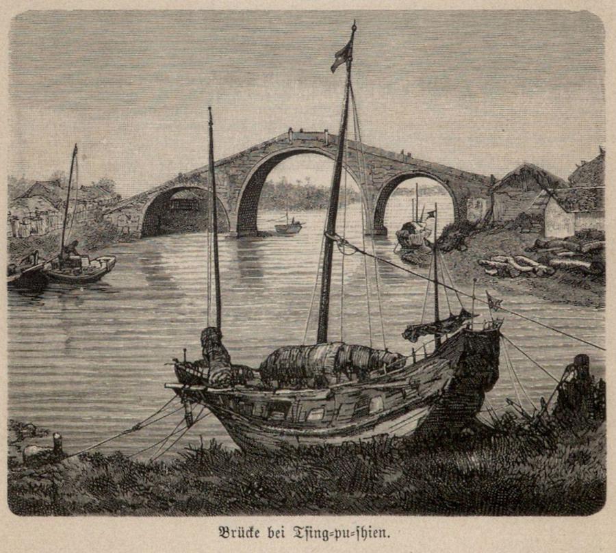 Illustration Brücke bei Tsing-pu-shien
