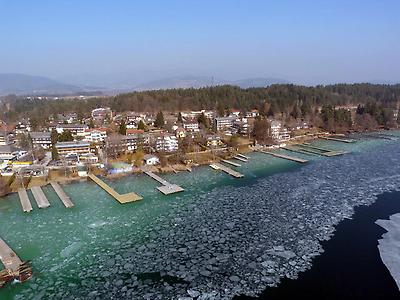 Bekämpfung des Eisstaus am Klopeiner See