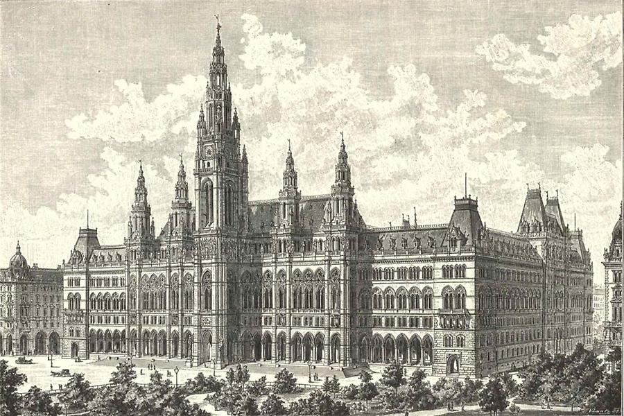 Illustration Neues Rathaus Wien