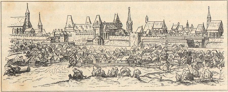 Illustration Wien 1558 von Burgseite