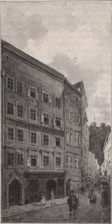 Illustration Mozarts Geburtshaus